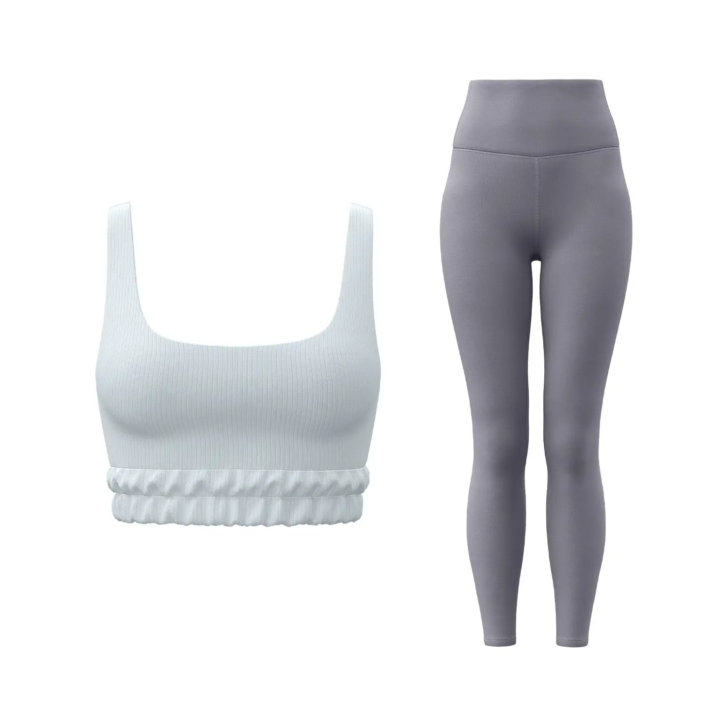Juyi Tang Striped Yoga Suit Underwear U-Shaped Dopamine High-Strength Shockproof Gathering and Collecting Breasts Sports Suit