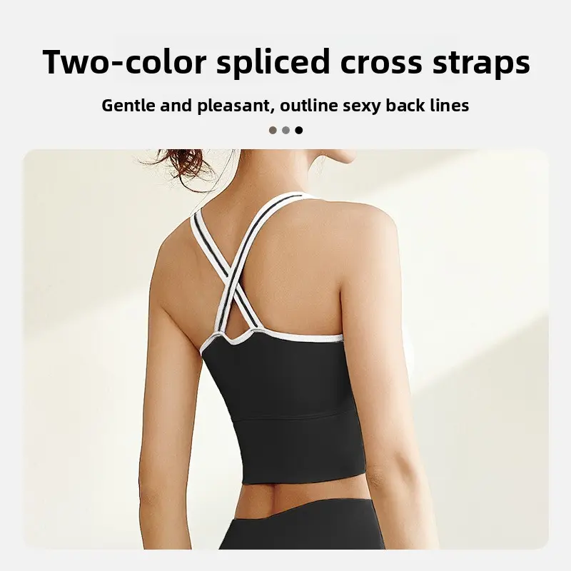 Juyitang short contrasting sports suit thin yoga clothes fashionable back sports fitness clothes women