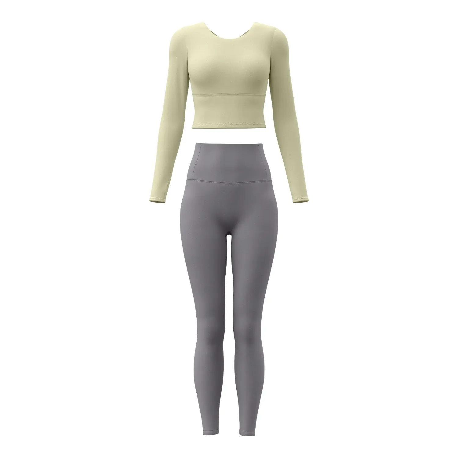 Juyitang autumn yoga suit, beautiful back and thin, no bra, nude and slim fitness suit for women