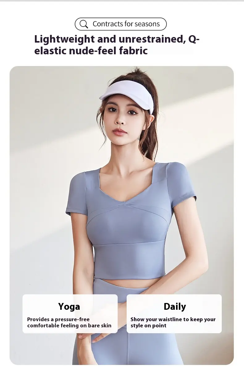 Juyitang Yoga Suit Belly Sports Tight Strap Fixed Chest Pad Running Fitness Suit Women