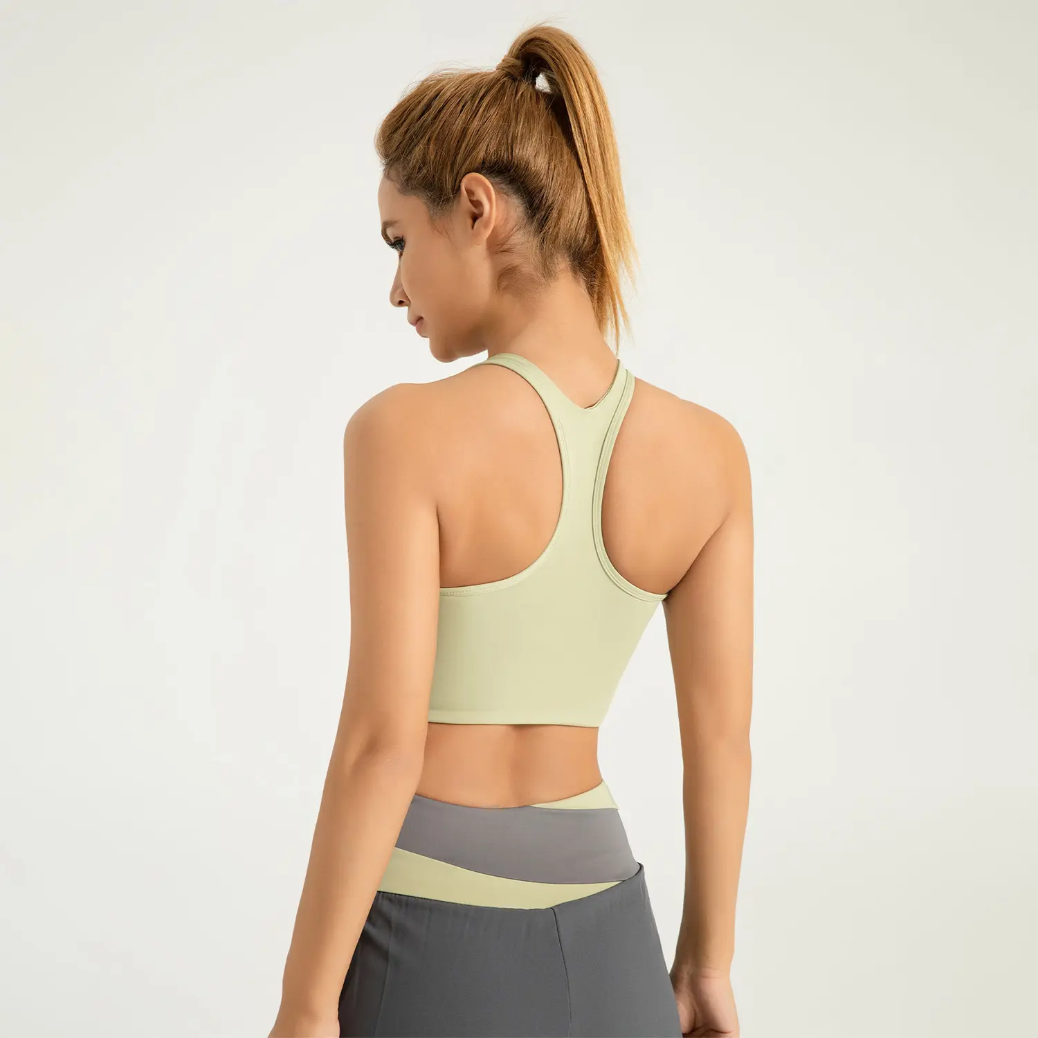 Juyitang Cross-border Zone Splicing Sports Underwear Women's High-strength Shockproof Gathering Fitness Vest
