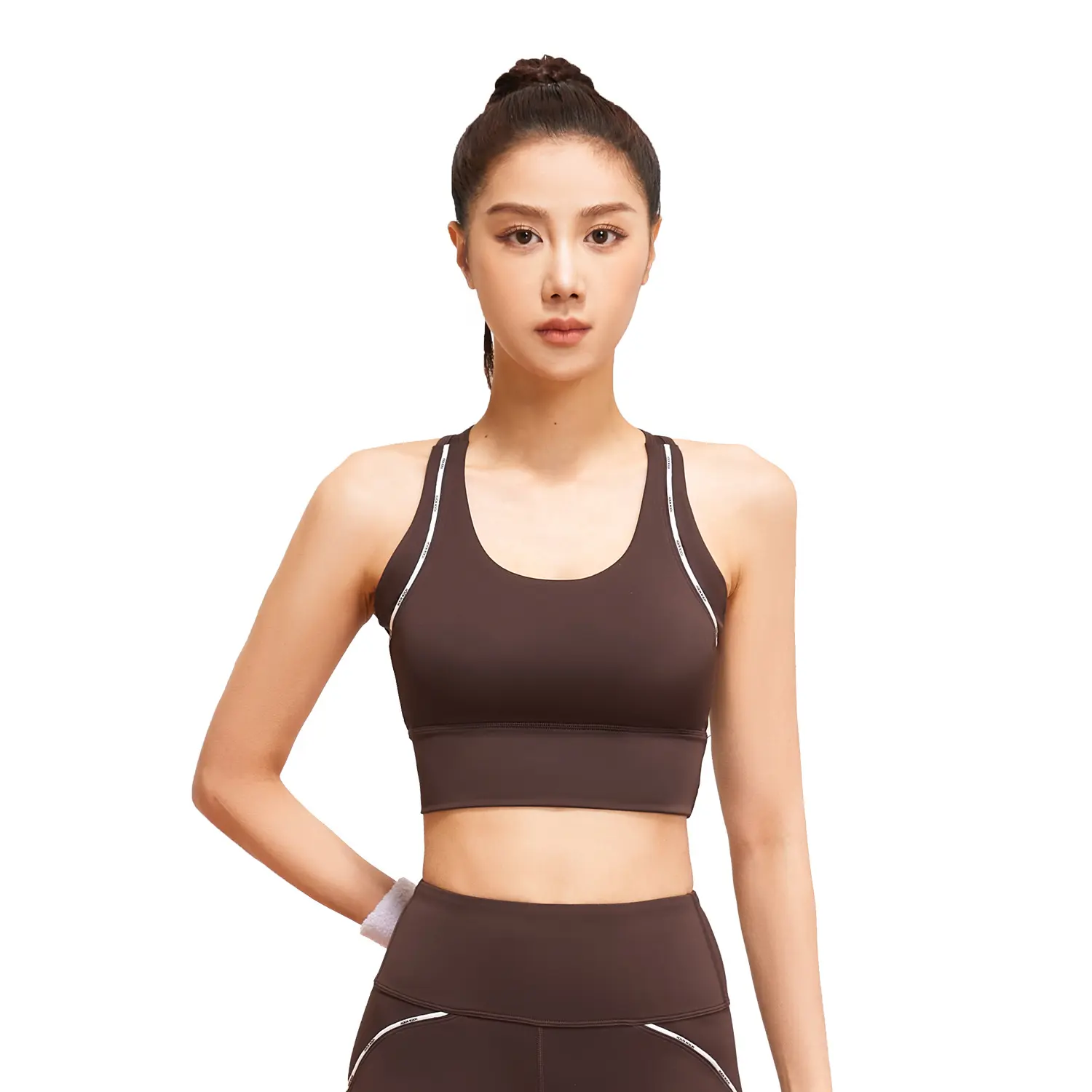 Juyitang character busbar sense fixed integrated sports underwear high-strength shockproof gathering yoga bra