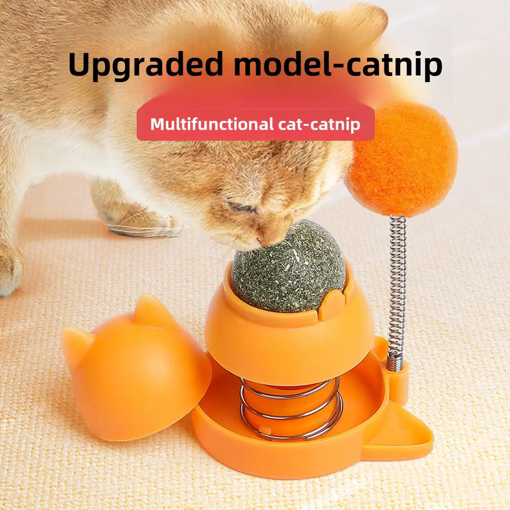 Catnip ball cat toy spring swing self high teasing cat grinding cat funk rocking pet supplies