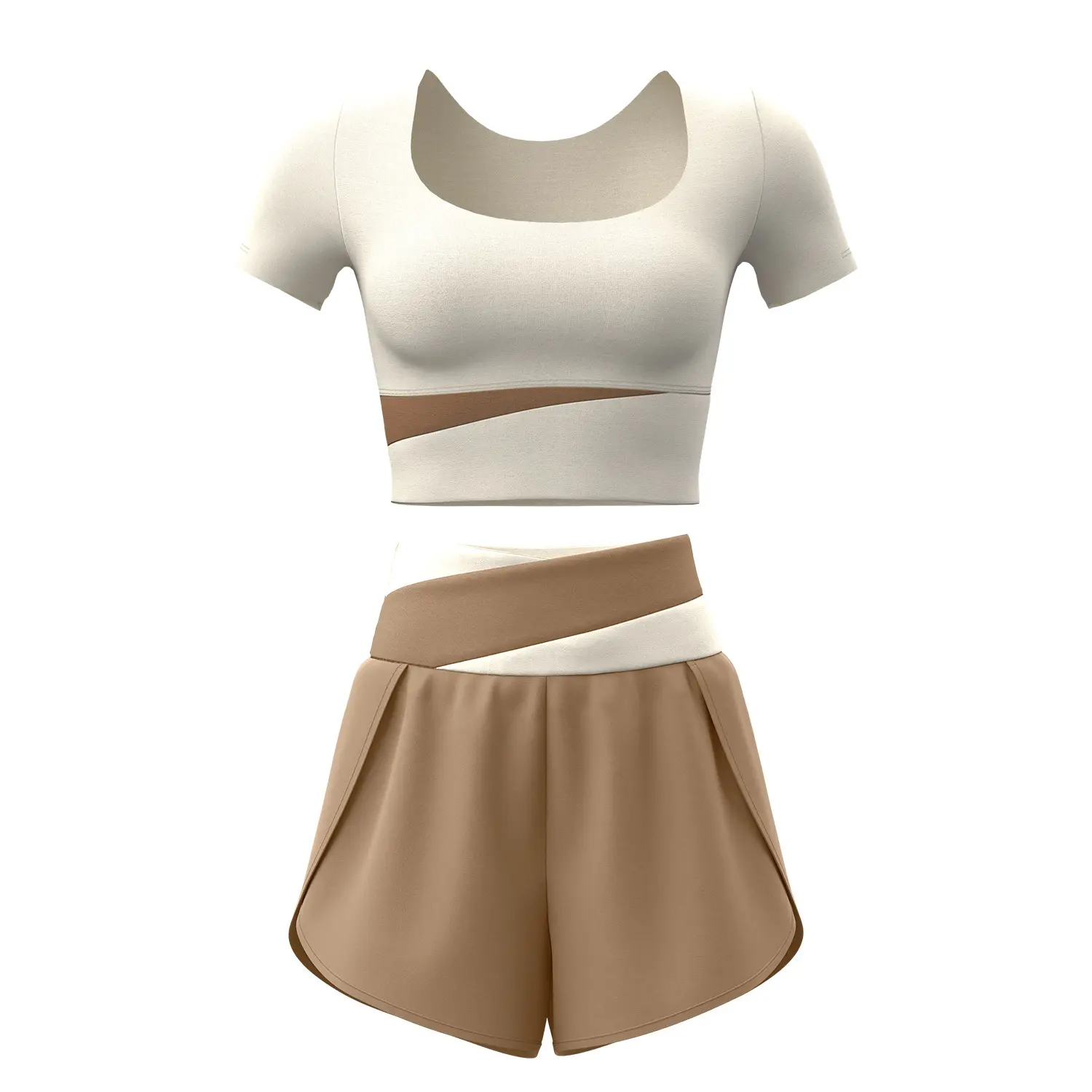 Juyatang summer color matching set fitness set nude sports set breathable slim yoga set  sport set women
