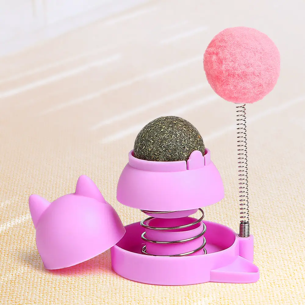 Catnip ball cat toy spring swing self high teasing cat grinding cat funk rocking pet supplies