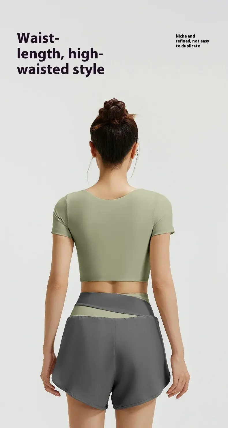 Juyatang summer color matching set fitness set nude sports set breathable slim yoga set  sport set women