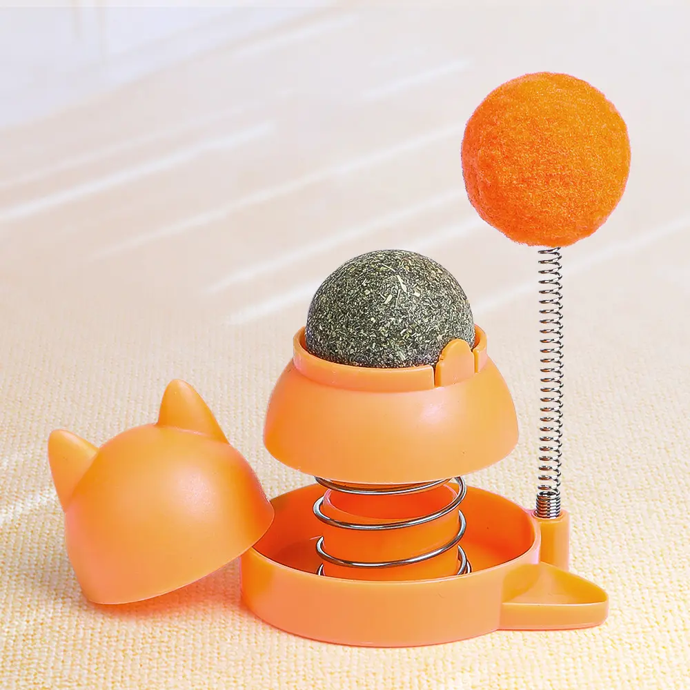 Catnip ball cat toy spring swing self high teasing cat grinding cat funk rocking pet supplies