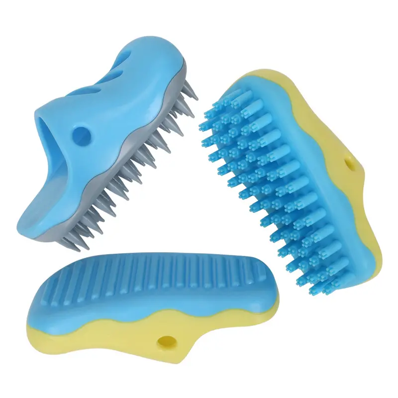 Pet bath Massage brush Cute Crocs shape dog bath cleaning beauty brush pet grooming  dog