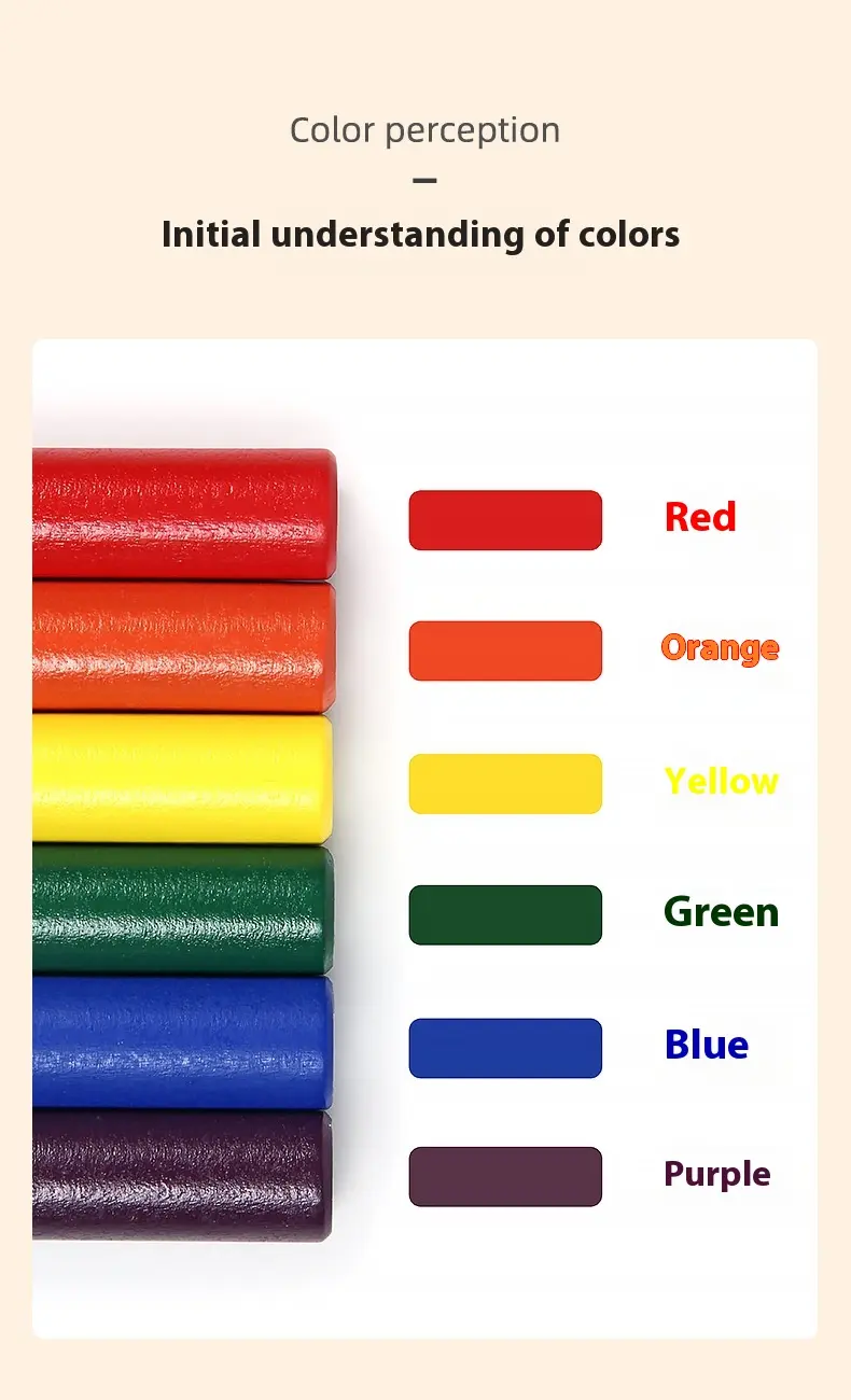 Wooden children's educational early education fun percussion table Color piling table toddler toys baby toys