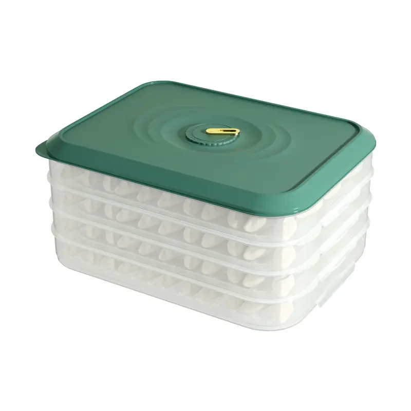 Multi-layer Quick-frozen Dumpling Box with Date Refrigerator Frozen Dumplings Fresh Food Grade Storage Box kitchen organizer