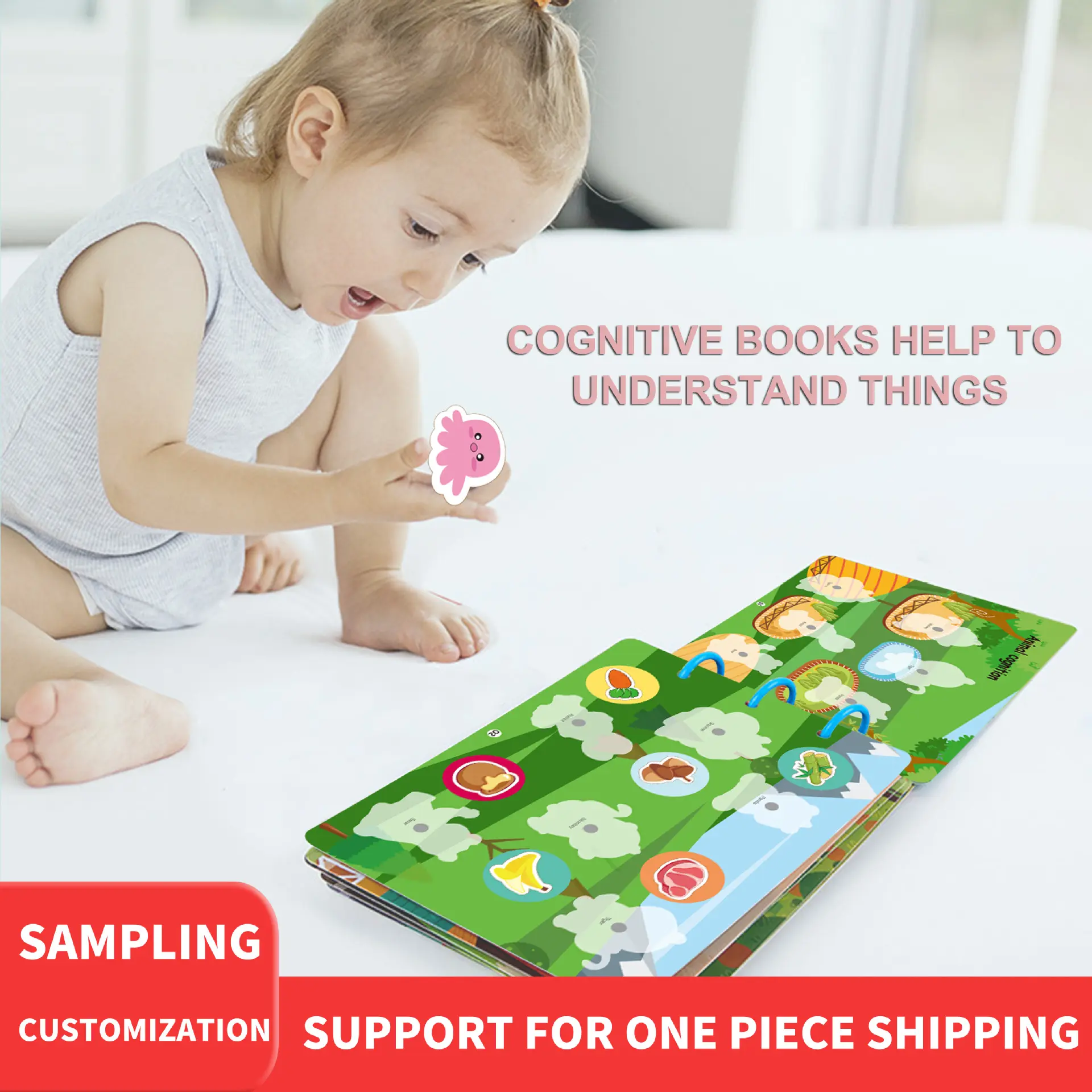Children's busy book tearing book Anjing book pasting book educational toys early childhood education book learning education