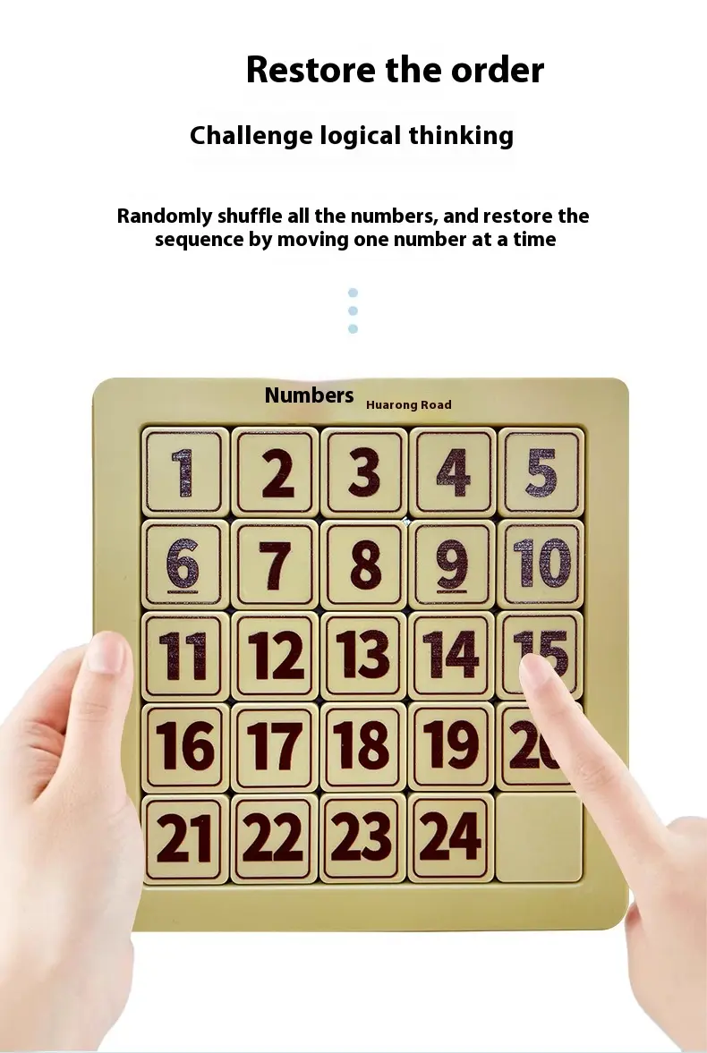 Magnetic Digital Huarong Road Sliding Puzzle Children's Educational Toys puzzles for kids