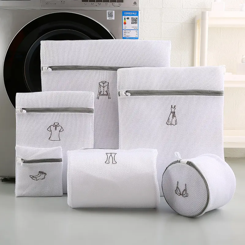 Sandwich embroidered underwear laundry bag washing mesh bag washing machine special anti-deformation bra laundry bag