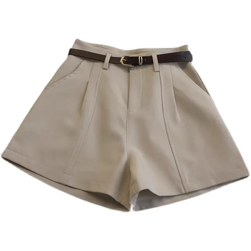 High waist white shorts women's suit wide leg pants loose and versatile outer wear fashion casual pants short pants women
