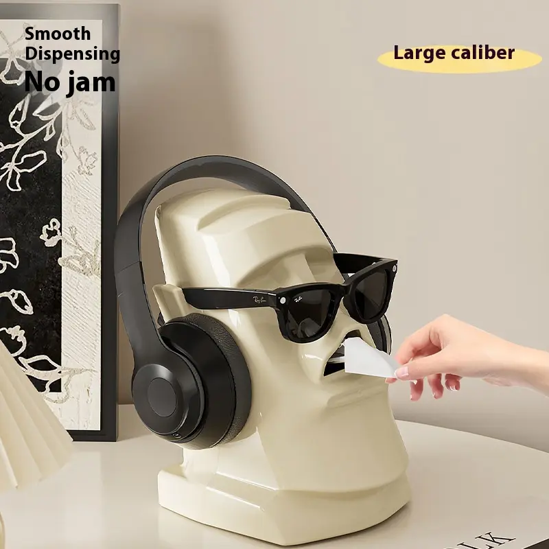 Creative plaster tissue box multifunctional living room tissue box holder