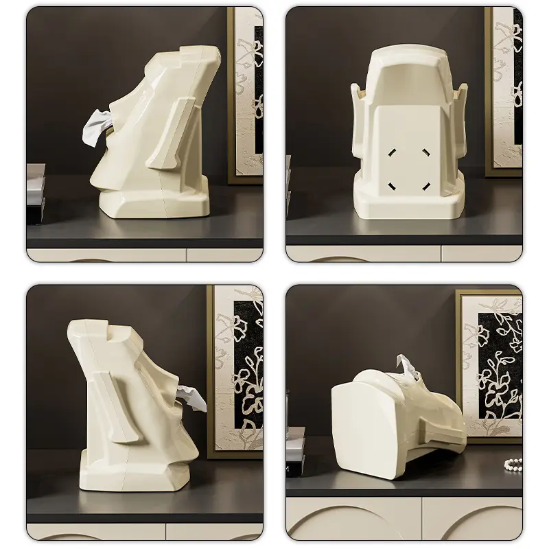 Creative plaster tissue box multifunctional living room tissue box holder