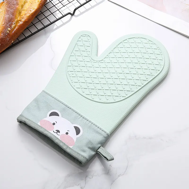 Silicone kitchen anti-scalding gloves high temperature microwave oven gloves baking gloves oven gloves heat resistant