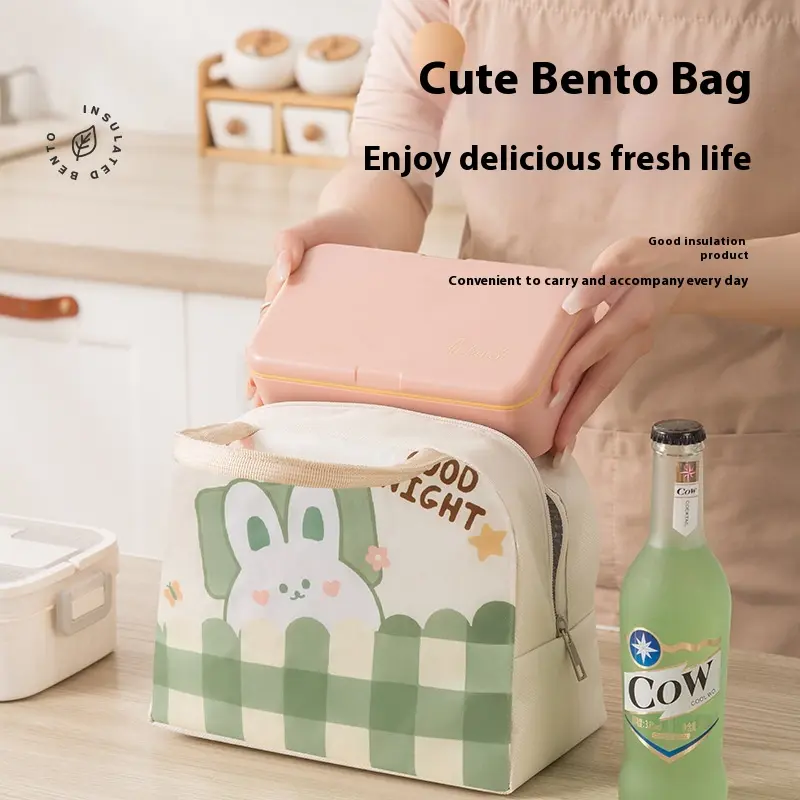 Thickened aluminum foil bento bag, office worker lunch box, outdoor thermal insulation bag, lunch bag. lunch bags for women