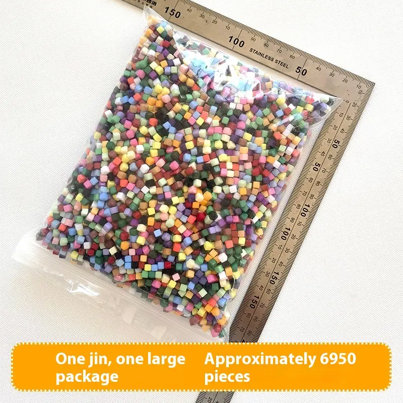 4X4mm small particle mosaic acrylic mosaic square beads non-porous square handmade DIY material