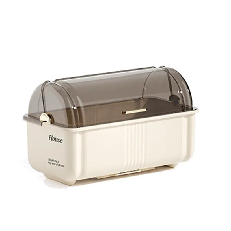 Tableware storage box Dish storage rack Kitchen household multi-function with lid Drain rack Cupboard storage box