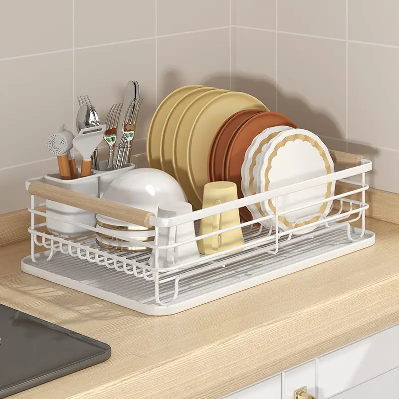 Dish Storage Rack Sink Drain Bowl Rack Shelf Kitchen Countertop Drain Storage Box