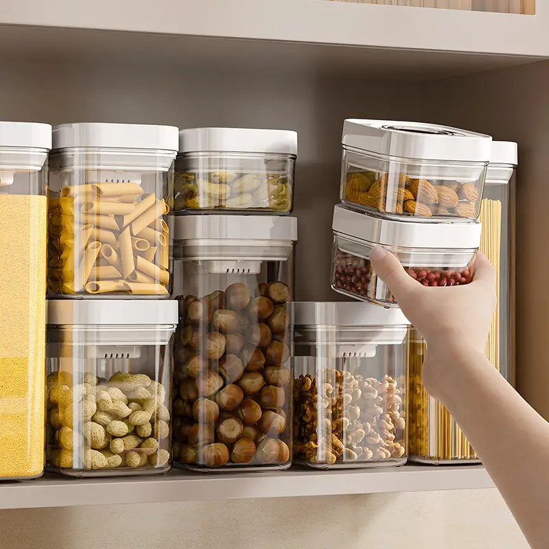 Kitchen Sealed Tank Press Storage Tank Flour Snacks Grains Storage Box Household Storage Tank kitchen organizer
