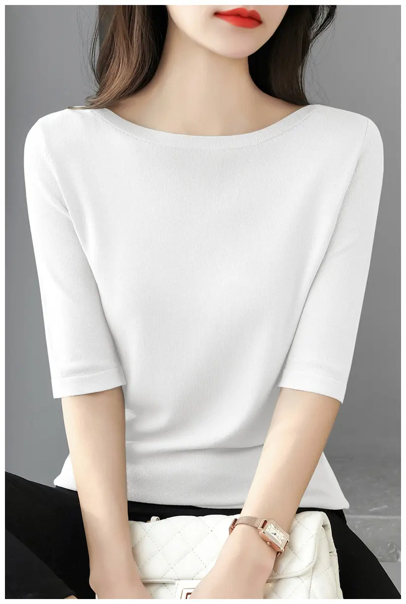 collar loose solid color worsted knitted sweater top foreign versatile temperament jumper tops oversized sweater
