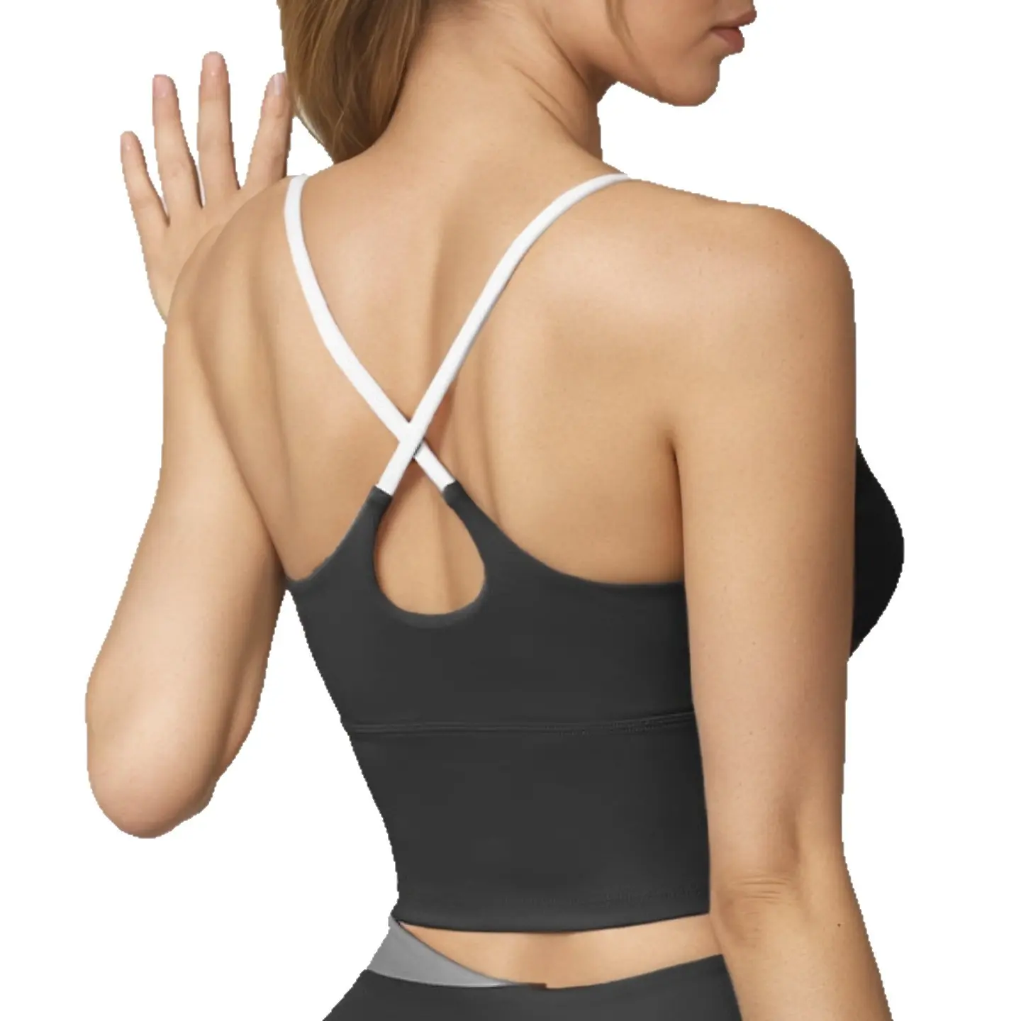 underwear women's summer cross beauty back thin shoulder strap high strength shock-proof high elastic top fitness yoga vest
