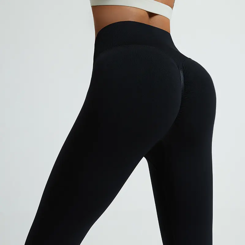 High elastic seamless sports fitness yoga pants beautiful hip pants peach hip pilates fitness pants women's high waist fitness