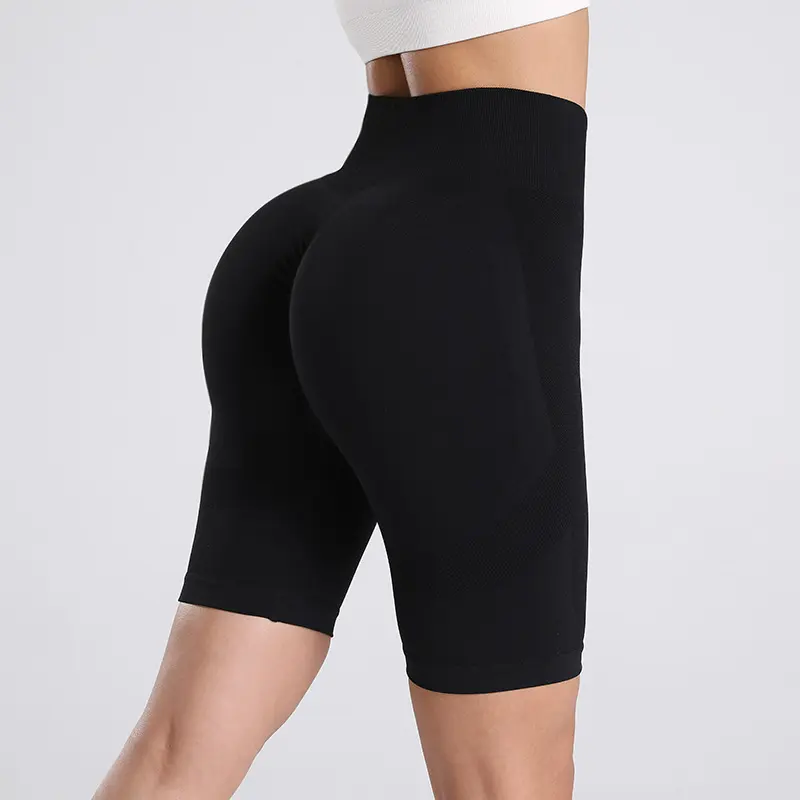 yoga shorts high waist peach buttocks outdoor running fitness sports five points medium and short yoga pants women biker shorts