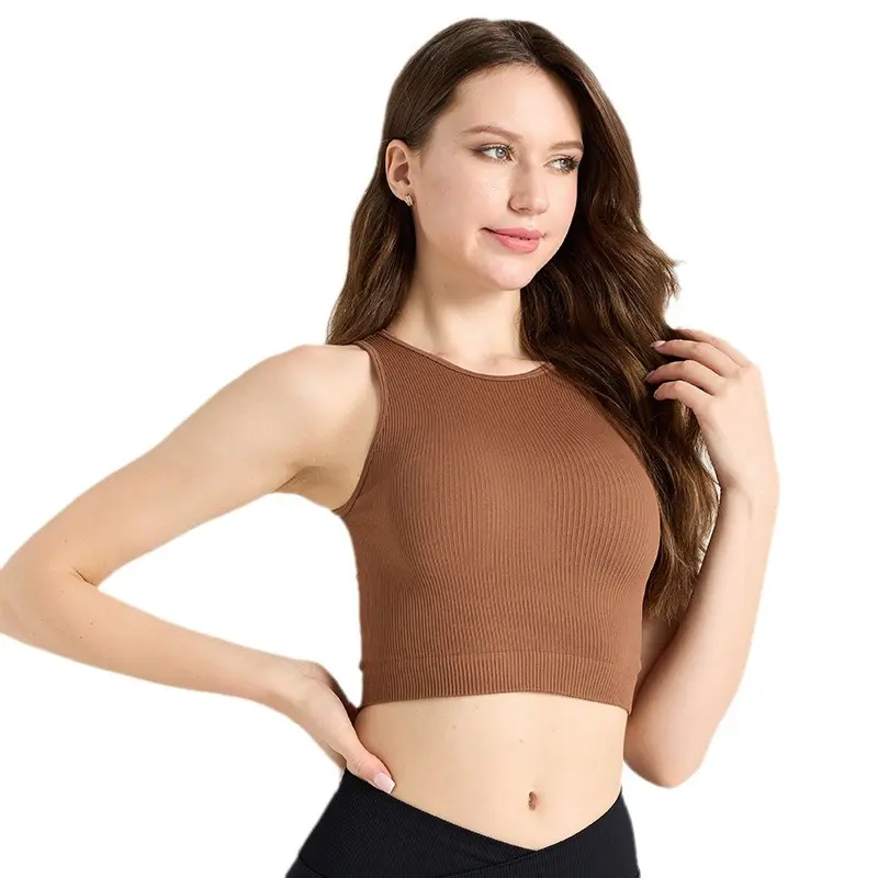 Seamless Outdoor Sports Yoga Vest Running Fitness Threaded Training Sports Underwear