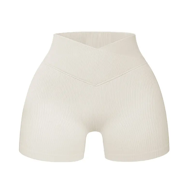 Cross Waist Threaded Seamless High Elastic Three-Point Yoga Pants Fitness Pants Sports Running Yoga Shorts gym shorts