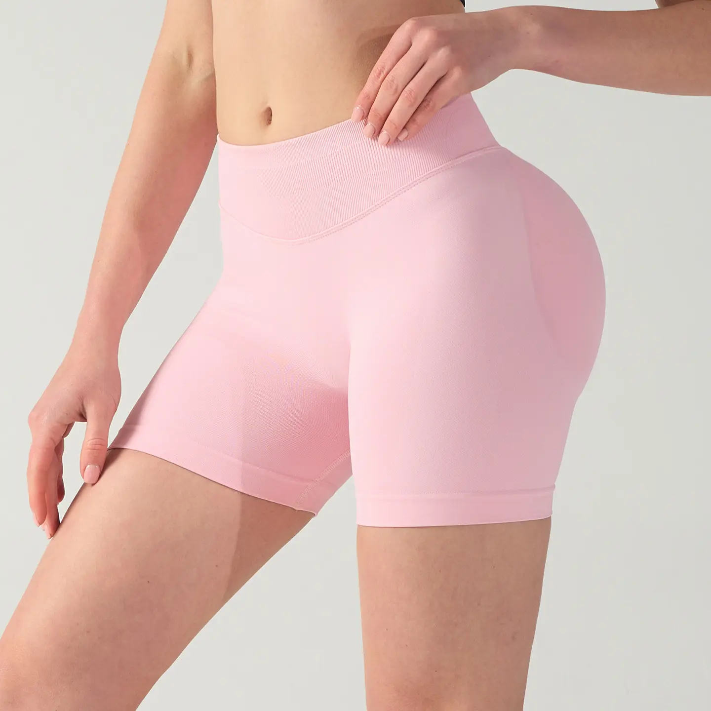 High Elastic Hip Lift Fitness Yoga Shorts Peach Hip No Embarrassment Line Pilates Medium Intensity Training Sports Shorts