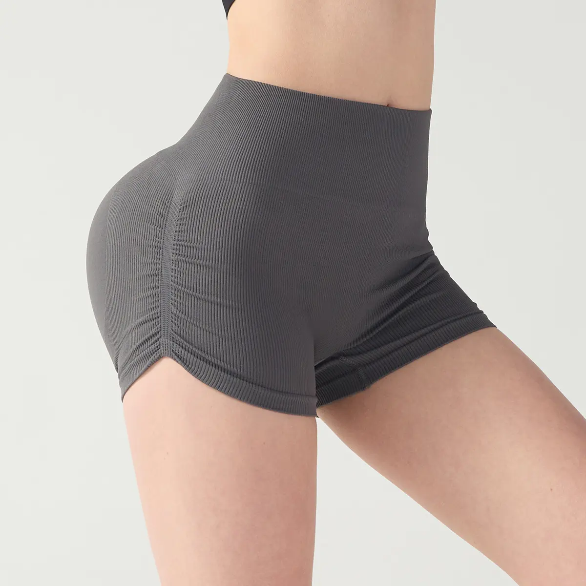 Pleated High Waist Hip Lift  Pants Short Women's Breathable Fitness Skinny Summer Outdoor Running Cycling Shorts biker shorts
