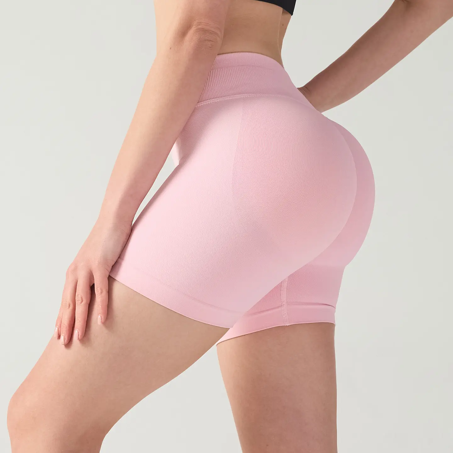 High Elastic Hip Lift Fitness Yoga Shorts Peach Hip No Embarrassment Line Pilates Medium Intensity Training Sports Shorts