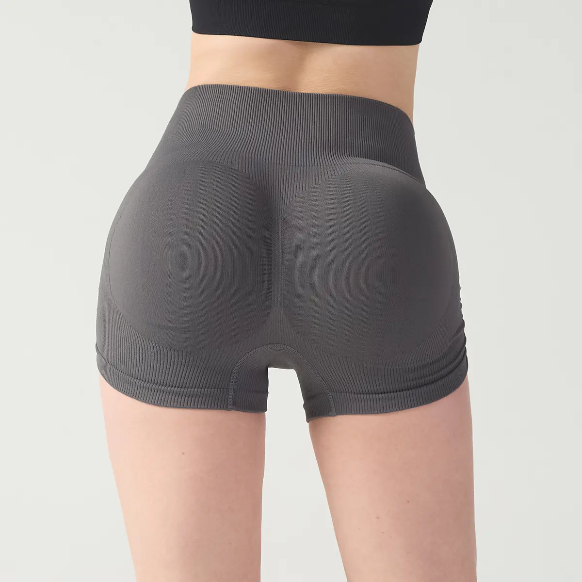 Pleated High Waist Hip Lift  Pants Short Women's Breathable Fitness Skinny Summer Outdoor Running Cycling Shorts biker shorts