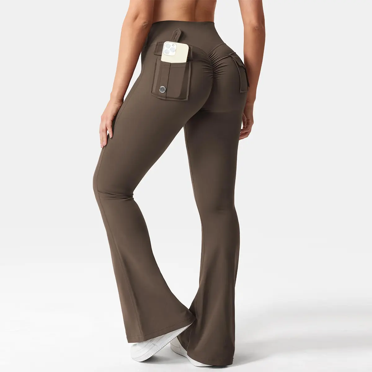 Tooling Pocket Yoga Pants High Elasticity High Waist Hip Lift Tight Naked Quick-drying Sports Running Fitness Pants