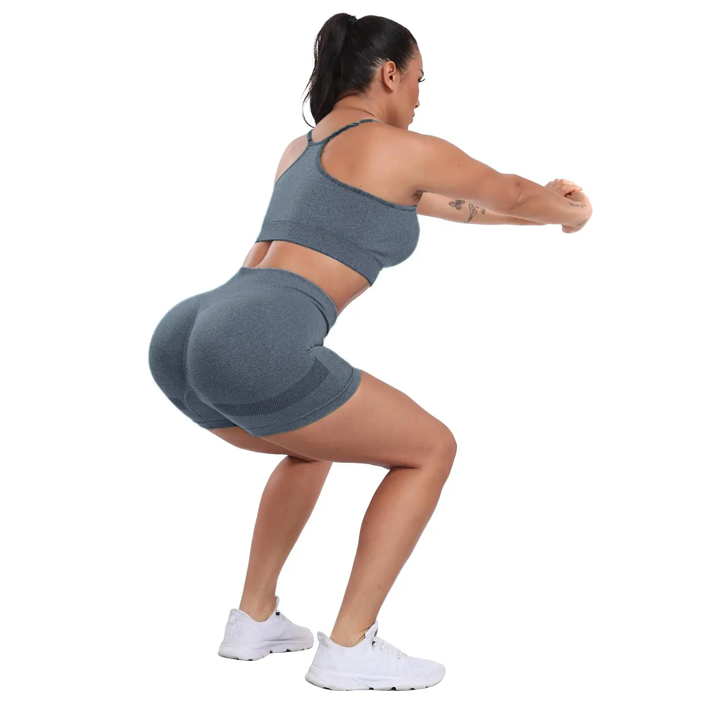 Fashion Skinny High Waist Peach Hip Yoga Pants Sports Cycling Pants Fitness Shorts Hip Lifting Leggings Three-point Pants