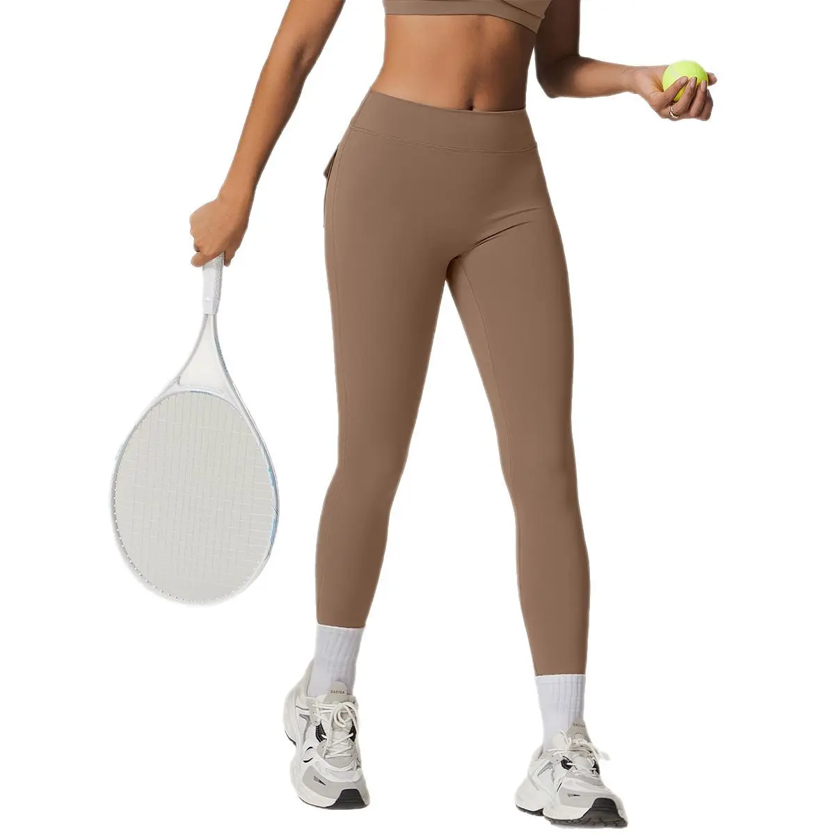 Tooling Pocket Yoga Pants High Elasticity High Waist Hip Lift Tight Naked Quick-drying Sports Running Fitness Pants