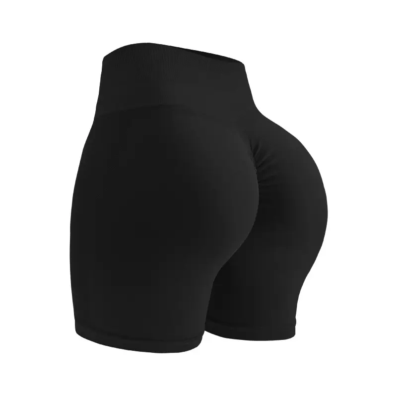 Cationic seamless yoga shorts peach hip sports cycling pants fitness shorts women's hip pants customization shorts for women