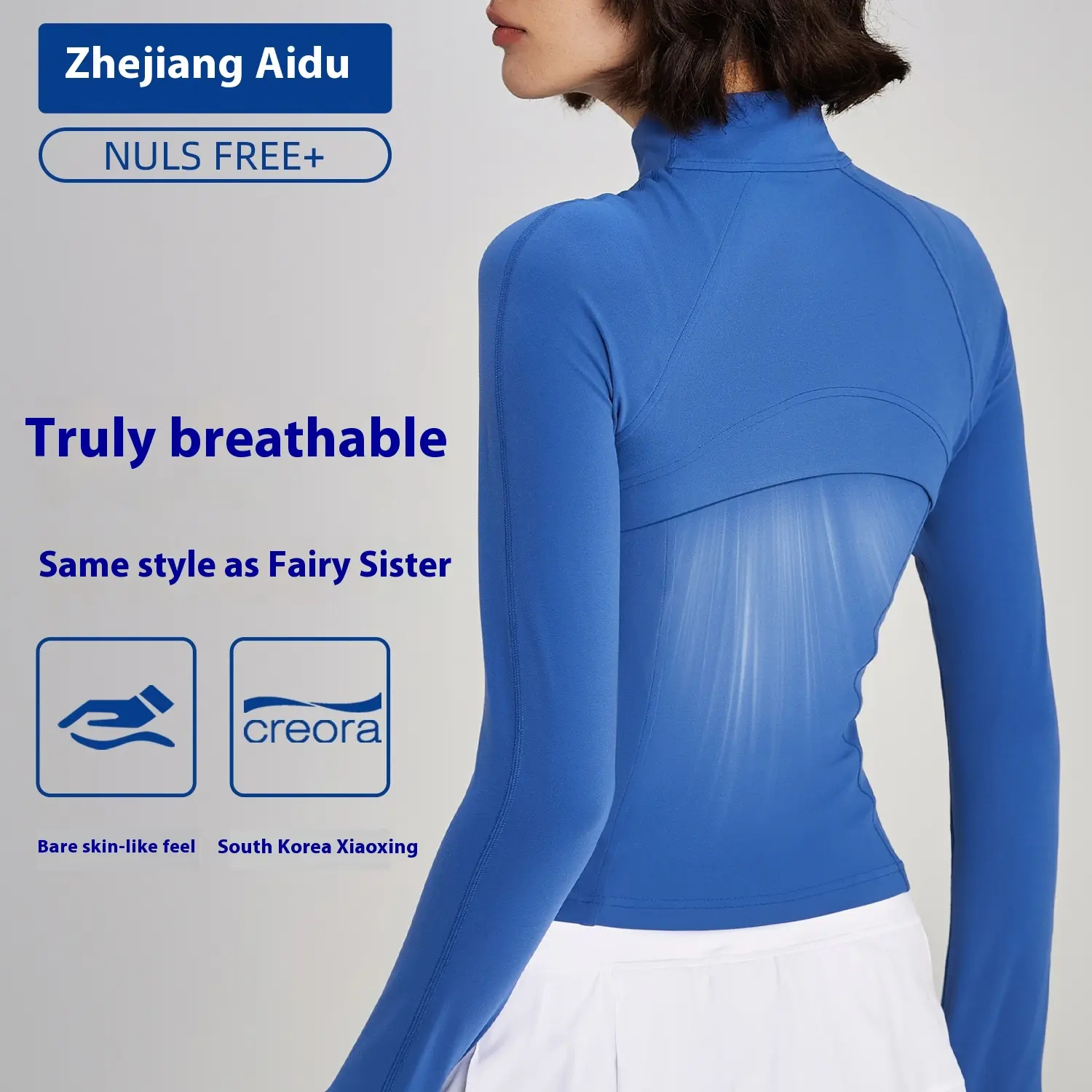 yoga top, stand-up collar, slim-fitting sports jacket, women's high-end rear mesh breathable yoga clothes  gym top women