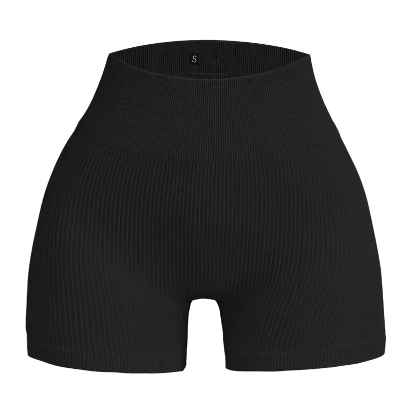 Thin pants seamless threaded pants high-waisted fitness pants sports running yoga shorts women's quick-drying and breathable