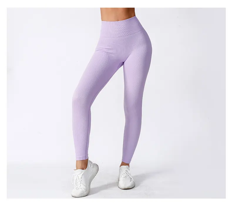 Yoga Pants Threaded Pilates Sports Leggings Seamless High Waist Hip Lift High Elastic Fitness Pants yoga pants
