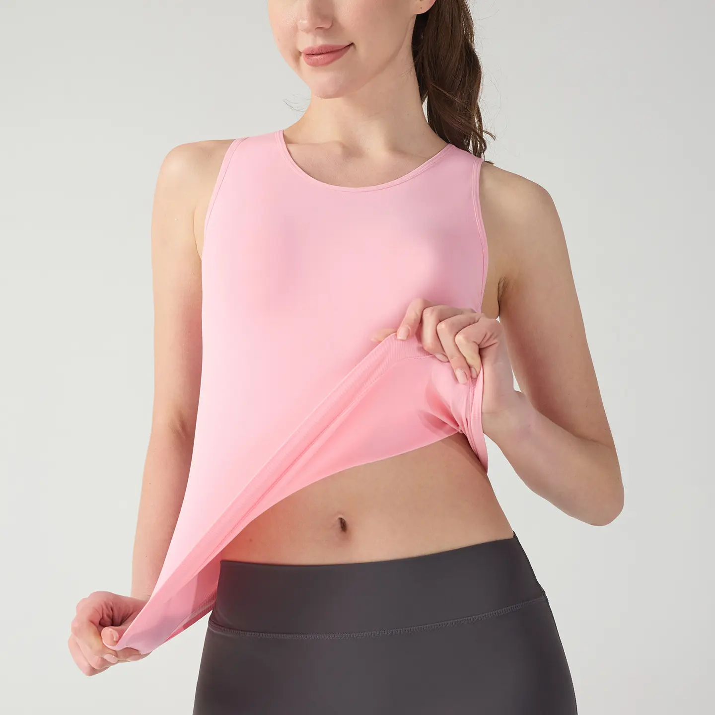 Summer Bilateral Folded Yoga Vest Skinny Yoga Top Sleeveless Quick-Drying Fitness Sports Vest