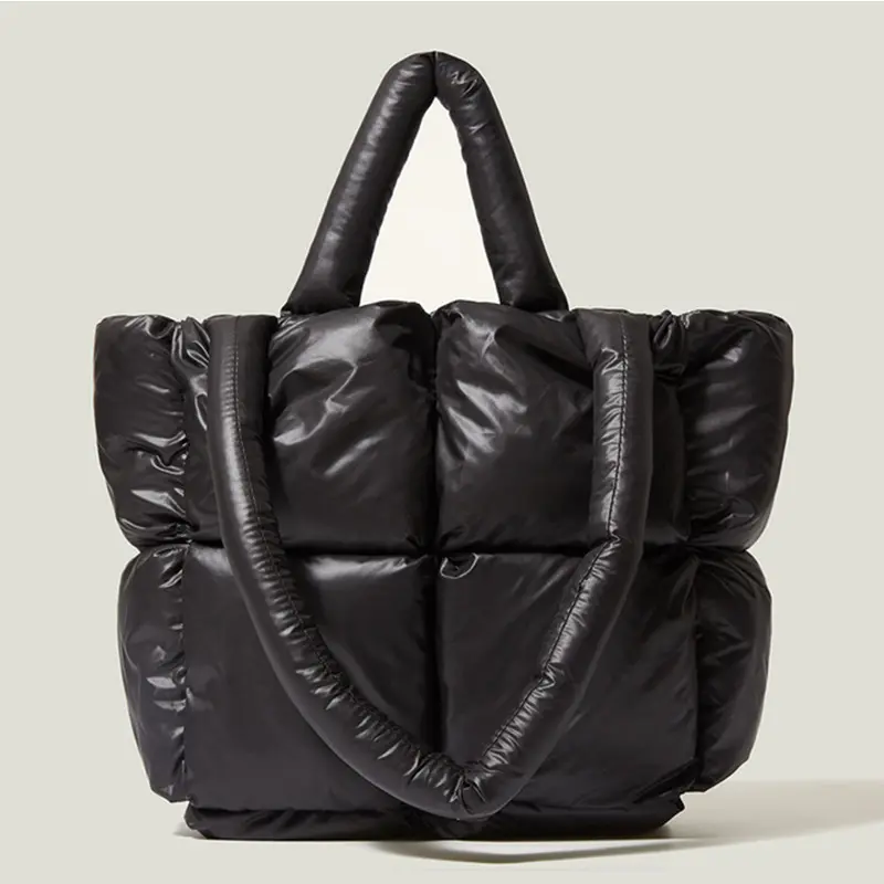 Winter Single Shoulder Tote Bags Women Space Pad Cotton Feather Down Bucket Handbag Large Capacity Shopping Bag Bolsa Feminina