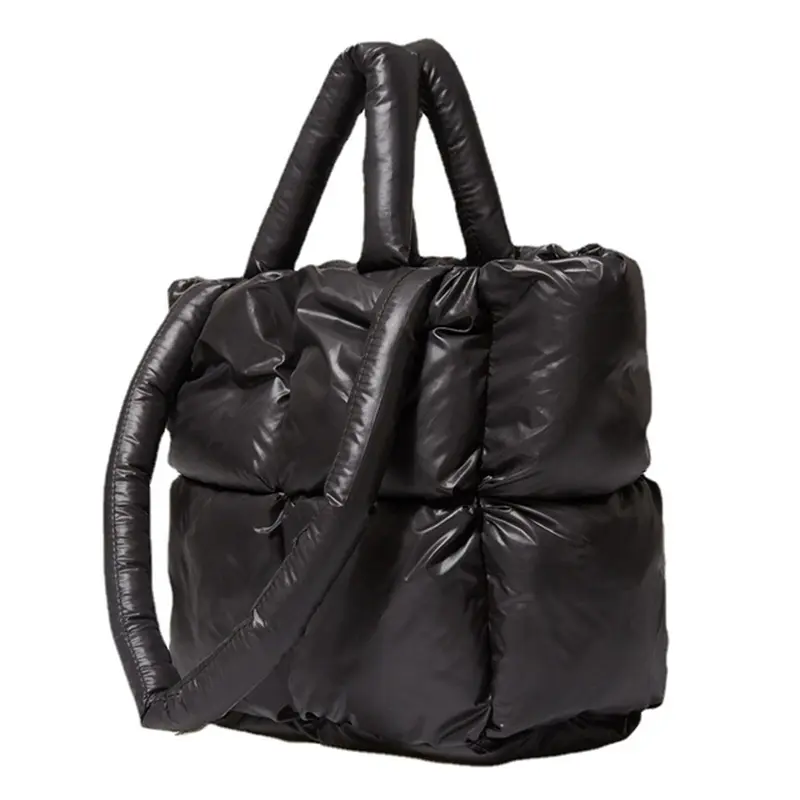 Winter Single Shoulder Tote Bags Women Space Pad Cotton Feather Down Bucket Handbag Large Capacity Shopping Bag Bolsa Feminina