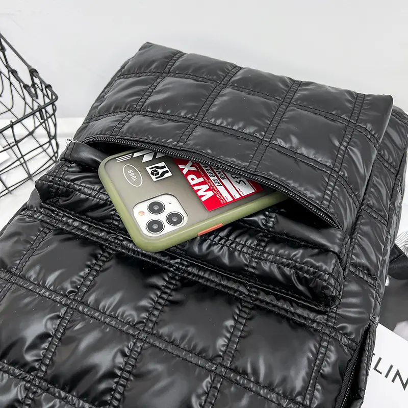 Casual Female Backpack Fashion Women School Bag Rucksack Large Capacity Space Cotton Quilted Plaid Travel Shoulder Bags For Girl