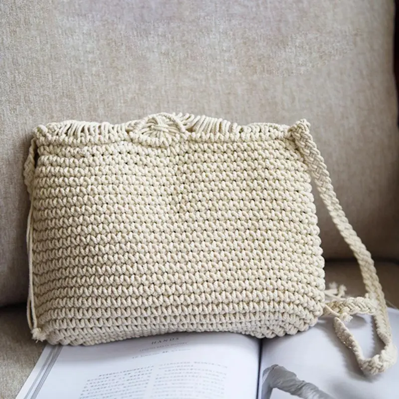 Summer Straw Woven Bags For Women Handmade Tassel Beach Crossbody Bag Raffia Rattan Knitted Travel Shoulder Messenger Bags Purse