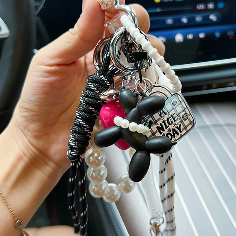 Handmade Wind Chime Baseball Bag Charm Keychain High DIY Original Sister Gift School Bag Hanging Decoration Luggage Pendant