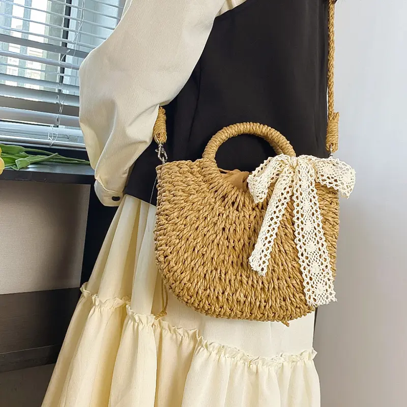 Women's Shoulder Bag Woven Bag Leisure Summer Large Capacity Shoulder Crossbody Bag Seaside Holiday Straw Handbags
